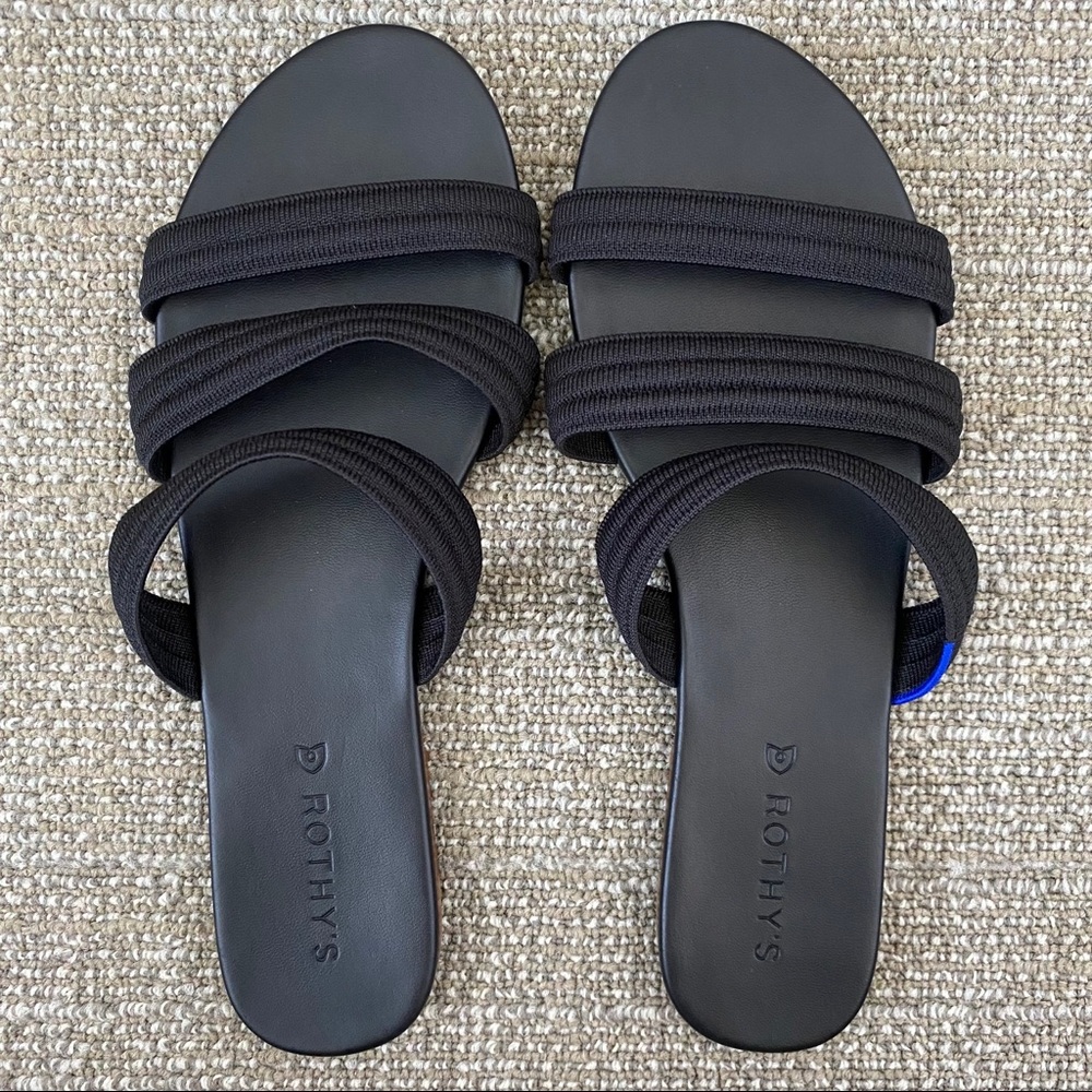 Rothy’s Black Triple Band Sandal